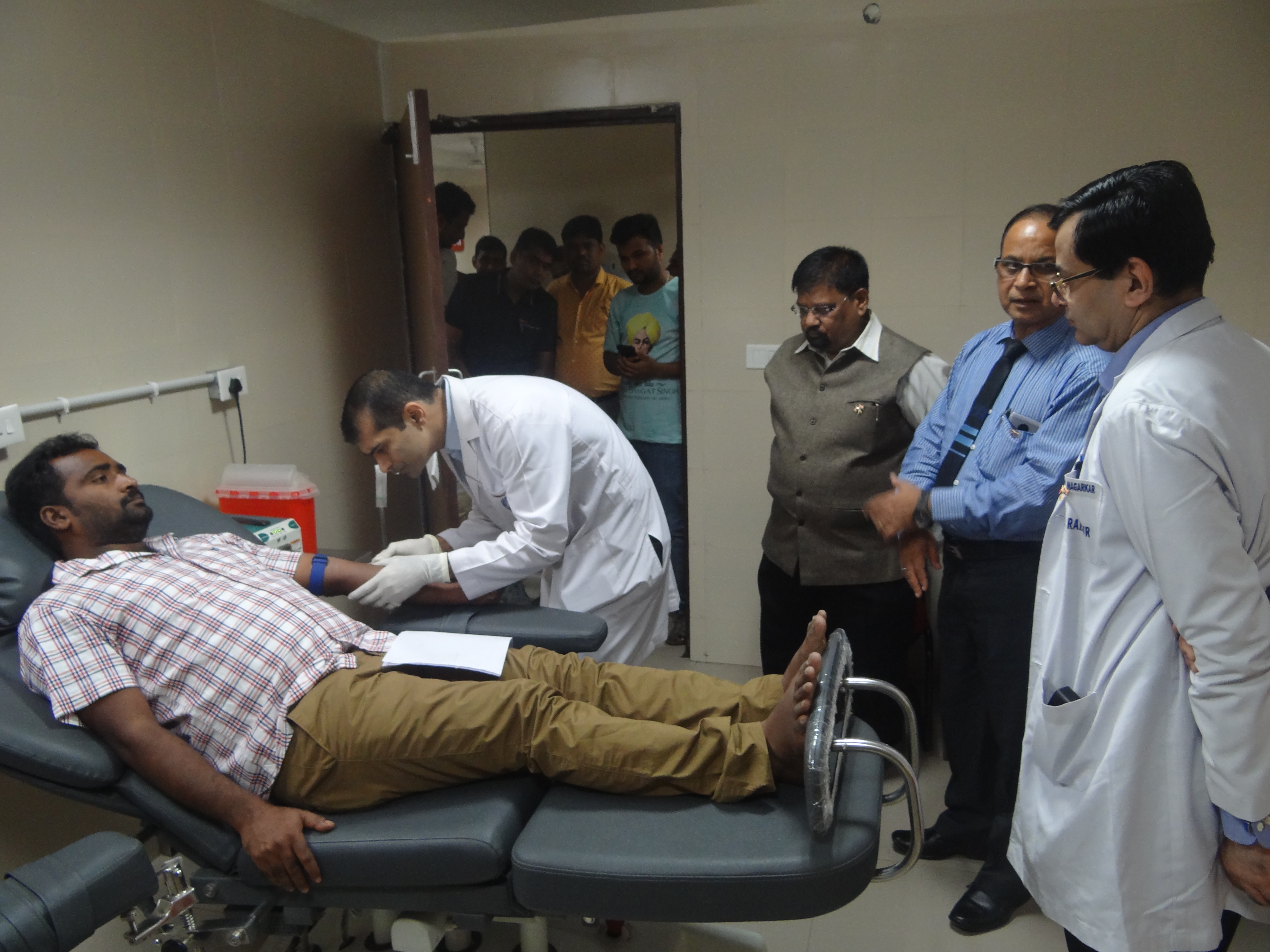 AIIMS Raipur organized a blood donation camp in the premises of Hospital Block.
